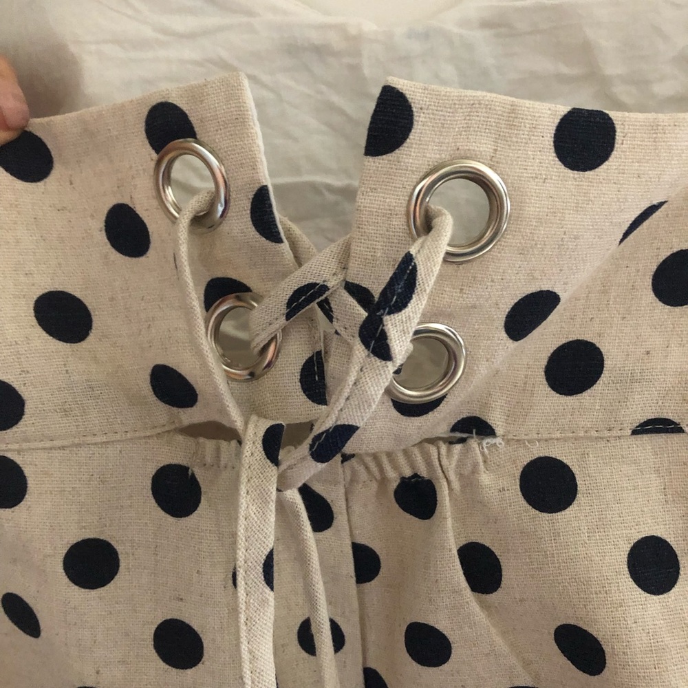 [into] Black polka dot oatmeal Cute ruffles Cotton Romper - Picture 5 of 10